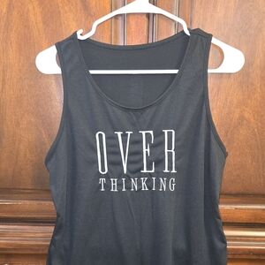 SHEIN Black 'Over Thinking' Tank Top